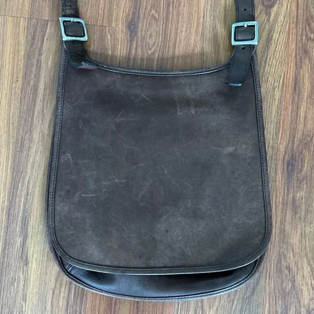 Coach Vintage leather tassel bag.